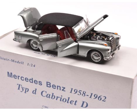 CMC 1:24 Mercedes-Benz 1958-1962 Typ D Cabriolet D. Superbly detailed and finished in light metallic green, with detailed eng