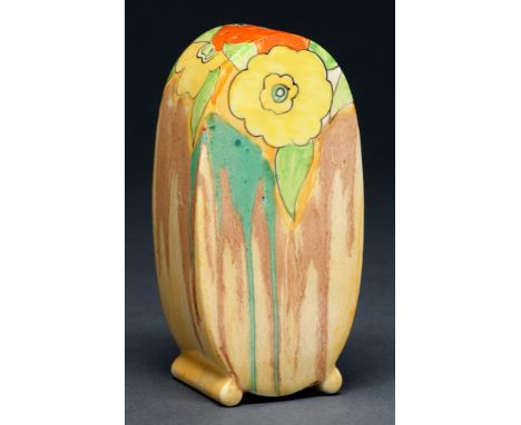 Clarice Cliff. An A J Wilkinson Jonquil sugar caster, 1935,&nbsp;13cm h, printed bizarre mark Good condition but for insignif