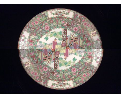 AN EDWARDIAN POTTERY WASH BASIN SET Comprising a large slender with a blue painted edge, a band of floral swags and crackle g