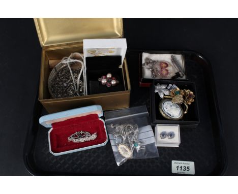 A collection of costume and silver jewellery including bracelets, earrings etc