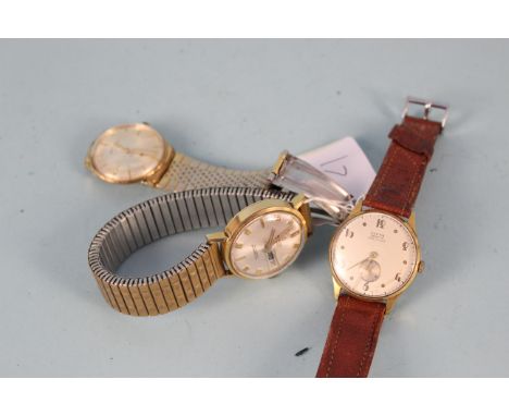 Three gents vintage wristwatches including Fluva, Services and Rotary