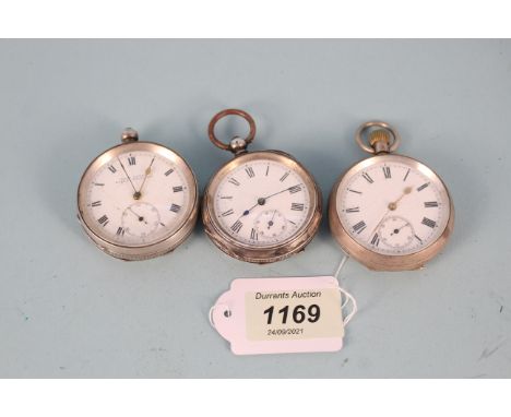 Three silver cased pocket watches including 'Acme Lener'