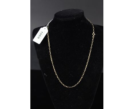 A 9ct gold necklace, weight approx 4g plus a silver ring