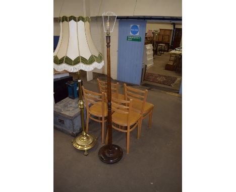 WOODEN FREE STANDING LAMP, 173CM HIGH