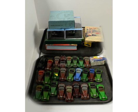 A selection of dinky toys 'Alvis' model cars, painted in various colours; together with a selection of other model vehicles, 