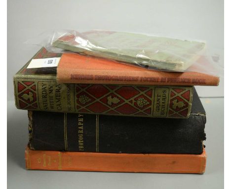A collection of photography books, comprising: Armstrong's Guide to Practical Photography, by T.N. Armstrong, 1898; Newnes Ph