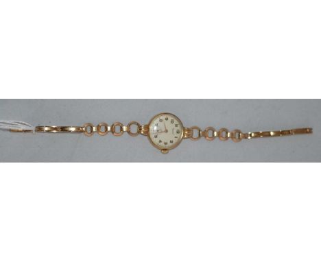 A 9ct yellow gold Everite cocktail watch, fitted manual wind movement, 17.8g gross. 