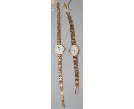 Two 9ct yellow gold cocktail watches, by Rotary and Zenith, 25.4g gross. 