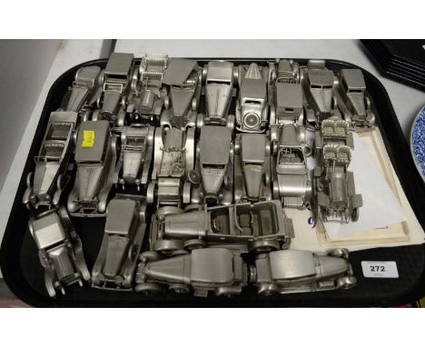 A selection of Franklin Mint Classic Cars of the World, pewter scale replicas, approximately 22 overall, some with certificat