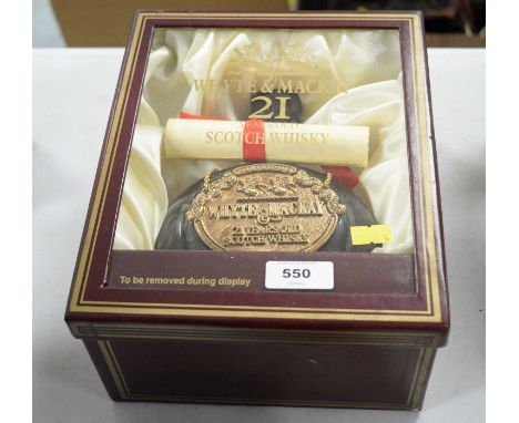 A bottle of Whyte &amp; Mackay Scotch Whisky, 21 Years Old, contained in presentation box.
