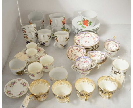 A selection of ceramic tea and coffee ware, including: a Royal Crown Derby Diamond Jubilee limited edition twin-handled lovin