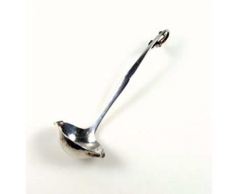 Georg Jensen Danish silver sauce ladle in the ornamental pattern with a hammered bowl, marked “Sterling Denmark”, L.12cm, 25g