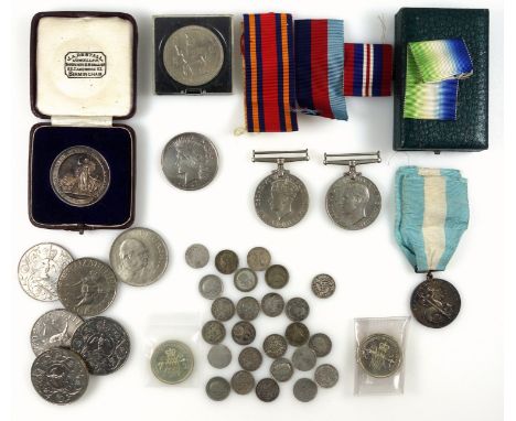 George V Arethusa Training Ship silver medal presented by the committee to Frank W. Edwards for 3 years service at sea with a