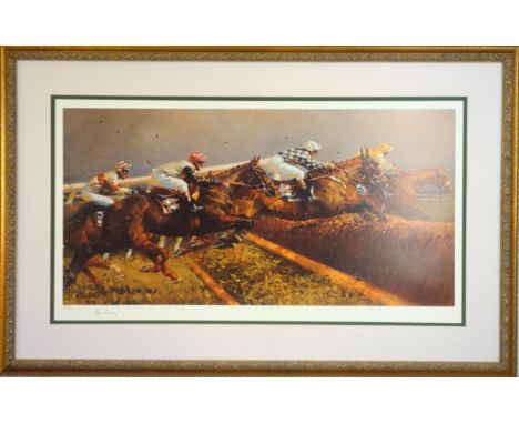 Horseracing Interest - Peter Curling (b.1955), "Two Mile Chasers", signed in the margin, limited edition colour print 376/500
