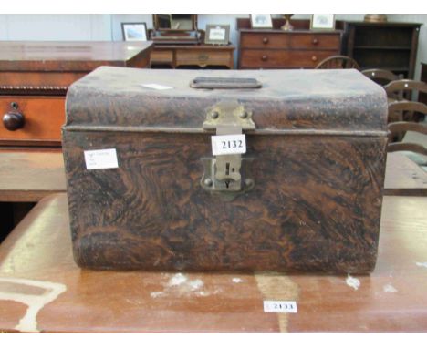 A small Victorian tin trunk 