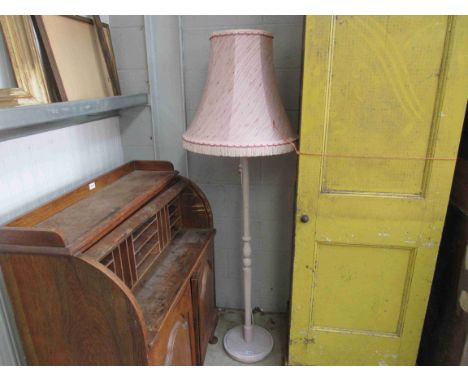 A painted pine standard lamp   