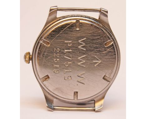 A Gentleman's CYMA stainless steel British military "Dirty Dozen" watch, circa 1940s, signed manual wind movement cal. 234,  