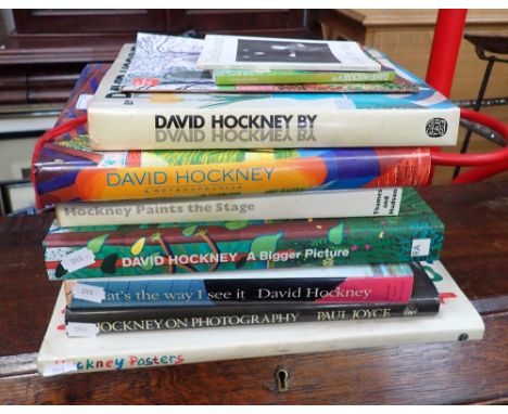 'DAVID HOCKNEY A RETROSPECTIVE' and a further collection of books on Hockney