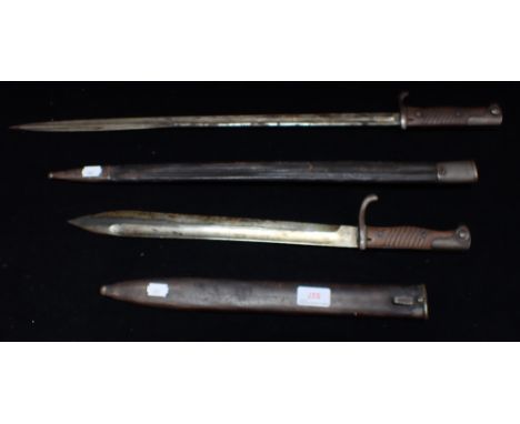 A BAYONET, NUMBERED 60.R.8.55., and another bayonet