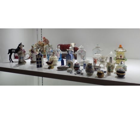 A MIXED LOT OF CERAMIC ORNAMENTS (on view at Fine Art)