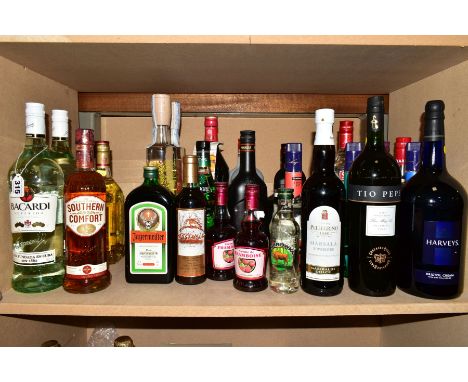 TWENTY FIVE BOTTLES OF ASSORTED SPIRITS AND LIQUEURS, to include Bacardi Rum, Versus Gin, Smirnoff Vodka, Jose Cuervo Tequila