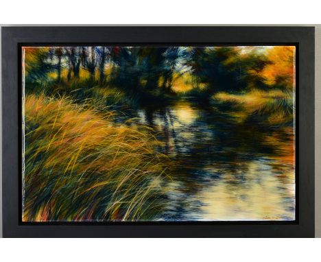 NICK ANDREW (BRITISH CONTEMPORARY), 'Pauponta', an impressionist riverscape, signed bottom right, signed and titled verso, fr