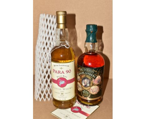 TWO BOTTLES OF SCOTCH WHISKY, comprising a bottle of Royal Lochnagar Para 90 Single Malt, aged 10 years, distilled 1990 and b