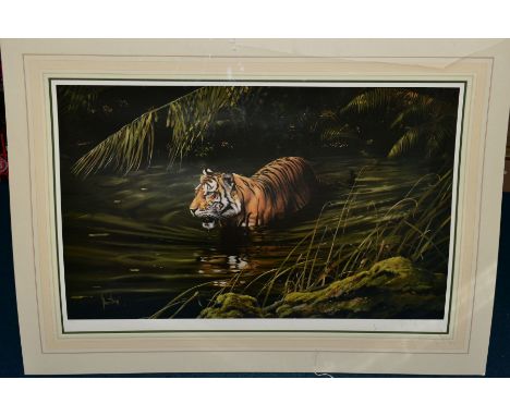 SPENCER HODGE (BRITISH 1943) 'COOLING OFF' a limited edition print of a Tiger 476/850, signed to lower margin, with certifica