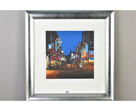 HENDERSON CISZ (BRAZIL 1960), 'Nightlife I', a vibrant night time cityscape, a limited edition print, 80/195, signed and titl