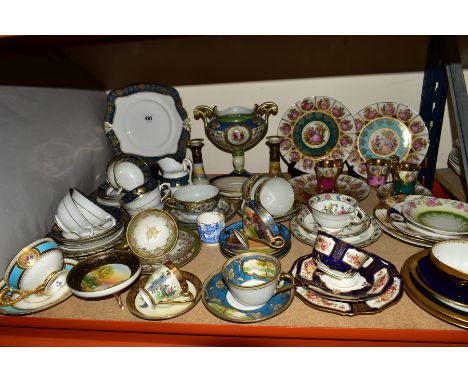 VARIOUS CABINET CUPS/SAUCERS, PLATES etc, to include a Tuscan china part teaset (20), Noritake trinkets and cabinet cups/sauc