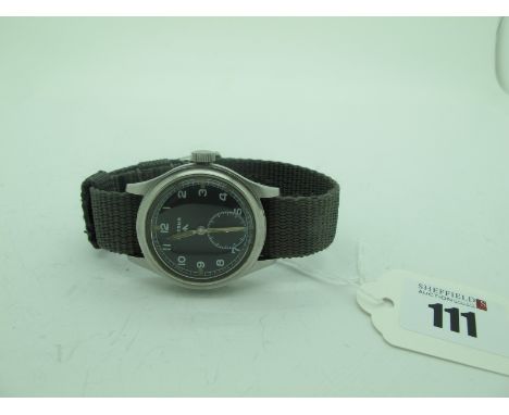 Eterna: A Military Gent's Wristwatch, the signed dial with Arabic numerals and seconds subsidiary dial, movement signed, seri