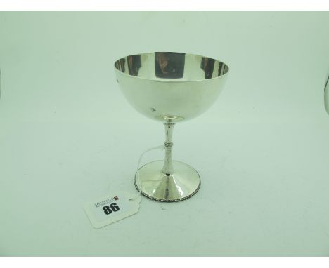A Hallmarked Silver Chalice / Goblet, M&amp;C, Birmingham 1908, of plain design, on circular spreading base, 11.2cm high, 120