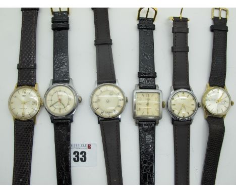 Cordell: A Gent's Mystery Dial Wristwatch, the signed dial with inset baton markers (loses), in plain case, to later leather 