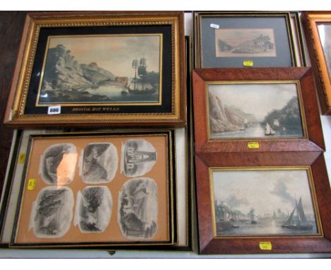 An interesting collection of 18th and 19th century prints and engravings relating to Bristol and the Hotwells area including 