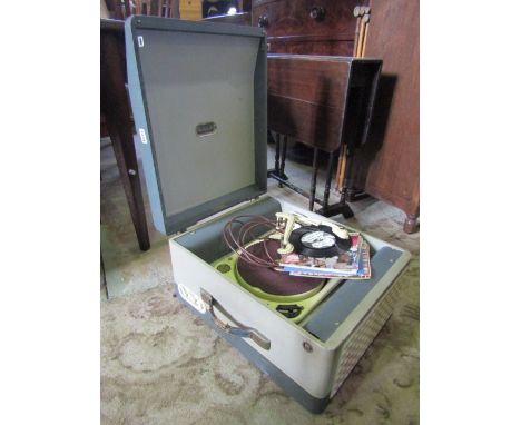 A vintage Decca auto deccalian model 88 mains record player with Garrard model RC120/4D turntable together with a small selec