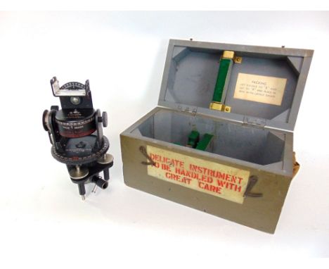 Boxed astro compass MK2, the box with inscriptions and 27 cm long