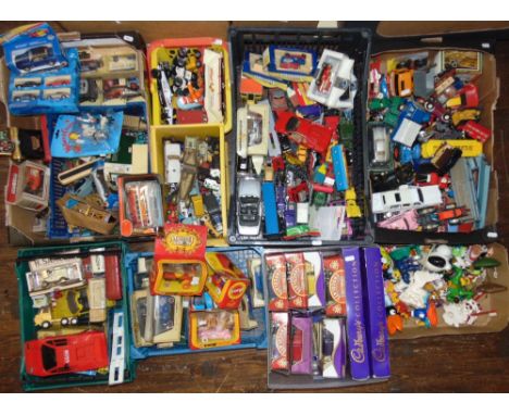 Several boxes of vehicles mainly 1970s and later including boxed examples by Lledo, Corgi, small Mammod horizontal steam engi