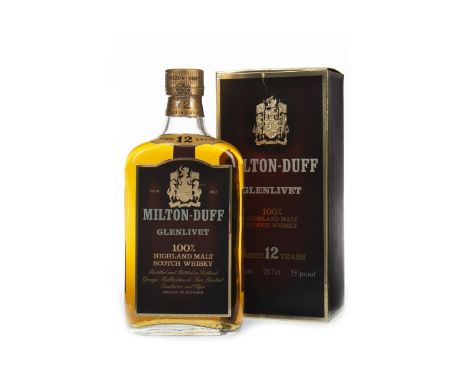 MILTON-DUFF GLENLIVET AGED 12 YEARS Single Malt Scotch Whisky 75.7cl, 75° proof, in carton.