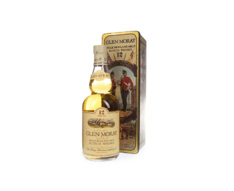 GLEN MORAY 12 YEARS OLD Single Malt Scotch Whisky 75cl, 40% volume, in Highland Light Infantry tin.