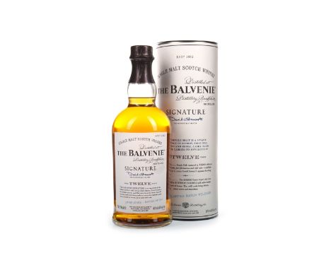 BALVENIE SIGNATURE AGED 12 YEARS BATCH NO.1 Single Malt Scotch Whisky 70cl, 40% volume, in tube.