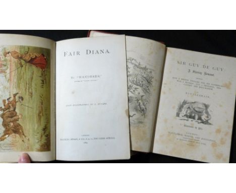 ELIM HENRY D~AVIGDOR "WANDERER": FAIR DIANA, ill G Bowers, London, Bradbury Agnew, 1884, 1st edition, 22 hand coloured plates
