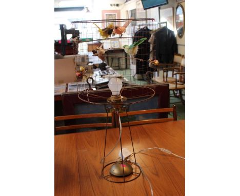 Interesting Cage table light with bird decoration 