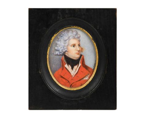 Eliza Delbovier, circa 1900 Portrait miniature of a gentleman thought to be George IV as Prince Regent wearing the Garter Sta