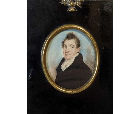 R. C. Woolnough (fl. 1801-1804) Portrait miniature of a gentleman in black coatsigned and dated 'R C Woolnough 1810' (to the 