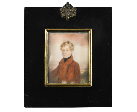 English School, early 19th century Portrait miniature of Edward Boys aged 13 (b. 1815); and Portrait miniature of a gentleman