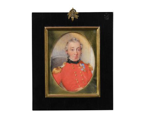 Charles William Day (fl. 1815-1854) Portrait miniature of an officer, said to be of General Maunsellinscribed 'C W Day of Lon