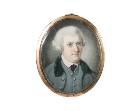 Circle of James Scouler (1740-1812) Portrait miniature of James Mure-Campbell, 5th Earl of Loudoun (1726-1786) wearing a grey