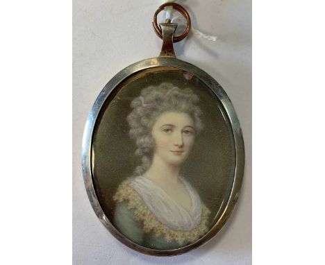 Manner of John Smart Portrait miniature of a lady said to be Elizabeth Gunning, Duchess of Hamilton and Duchess of Argyll (17