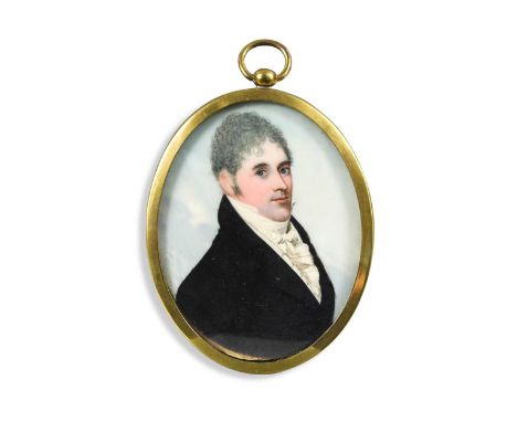 Frederick Buck (1771-1840) Portrait miniature of a gentleman in a black coatwatercolour on ivory6cmThis item is offered for s