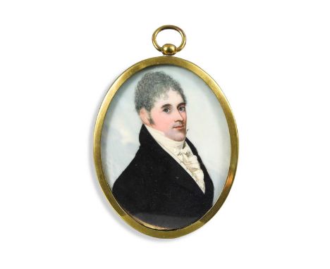 Frederick Buck (1771-1840) Portrait miniature of a gentleman in a black coatwatercolour on ivory6cmThis item is offered for s